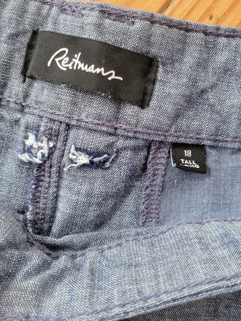 Wide Leg Reitmans Demin Dress Pant - Picture 3 of 4